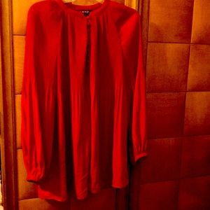 Ralph Lauren Red Ladies Dress Blouse